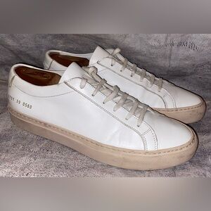 WORN 5x Common Projects Achilles Low  Minimal Sneakers Shoes Trainers White 9 39